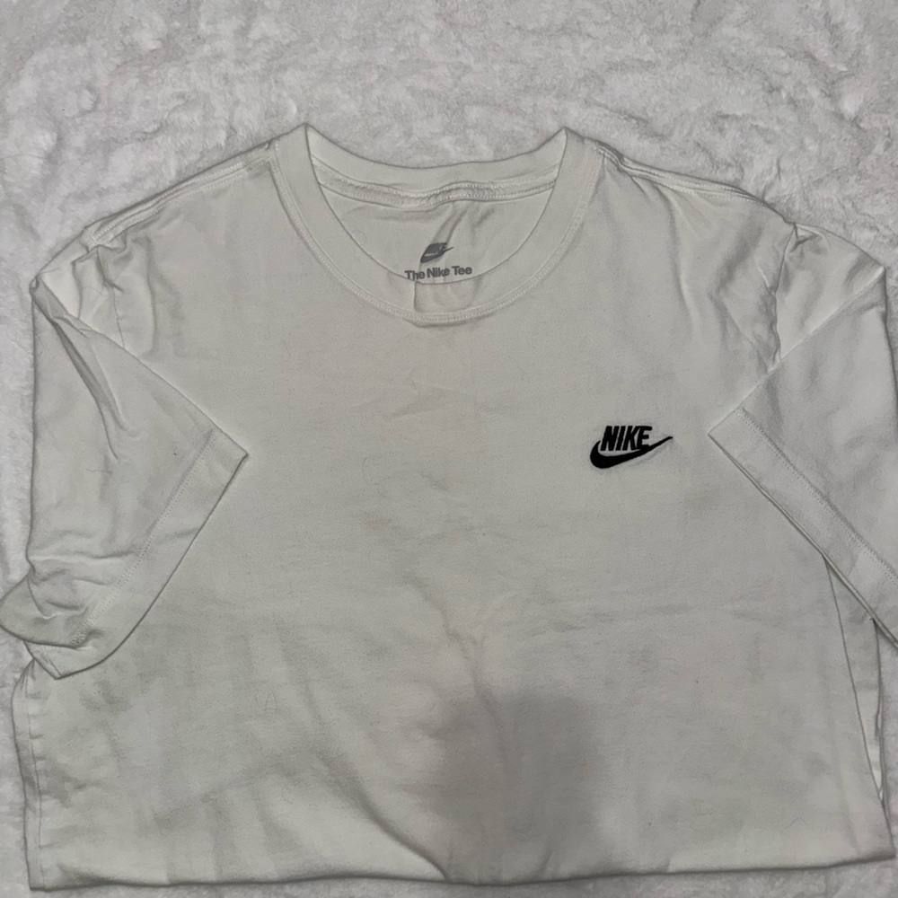 Nike White Tee with Black Logo
